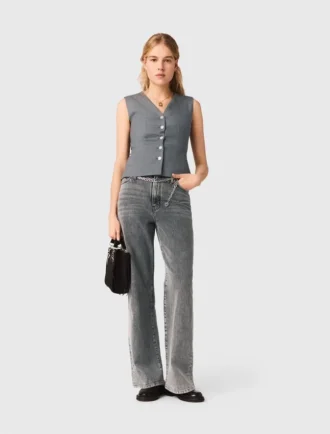 Jewel-button tailored vest