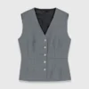 Jewel-button tailored vest