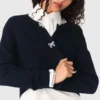 Jewelled bow-button cardigan Jewelled bow-button cardigan