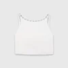 Jewelled collar taffeta crop top Jewelled collar taffeta crop top