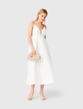 Jewelled taffeta maxi dress