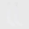 Knee-high pointelle socks