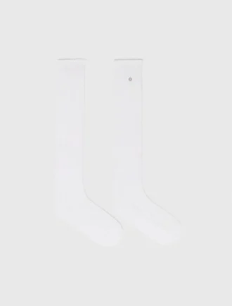 Knee-high pointelle socks