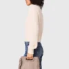 Knit cardigan with removable collar Knit cardigan with removable collar