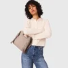 Knit cardigan with removable collar Knit cardigan with removable collar
