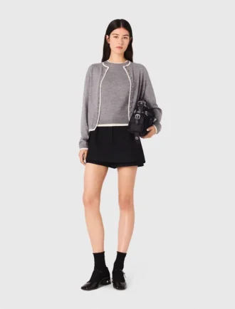 Knit embellished cardigan