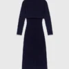 Knit maxi dress with removable sweater Knit maxi dress with removable sweater