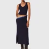 Knit maxi dress with removable sweater Knit maxi dress with removable sweater