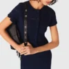 Knit maxi dress with ruffles