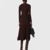 Knit midi dress with buttons Knit midi dress with buttons