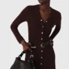 Knit midi dress with buttons Knit midi dress with buttons
