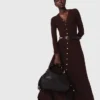 Knit midi dress with buttons Knit midi dress with buttons
