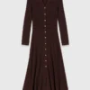 Knit midi dress with buttons Knit midi dress with buttons