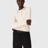 Knit polo shirt with rhinestone collar Knit polo shirt with rhinestone collar