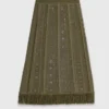 Knit skirt with rhinestone flowers