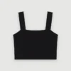 Knitted crop top with straps Knitted crop top with straps