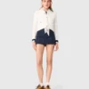 Layered effect embellished skort Layered effect embellished skort