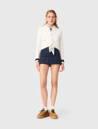 layered effect embellished skort 1 330x434 - Layered effect embellished skort