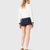Layered effect embellished skort Layered effect embellished skort