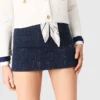 Layered effect embellished skort Layered effect embellished skort