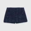 Layered effect embellished skort Layered effect embellished skort
