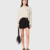 Layered-effect suit shorts Layered-effect suit shorts