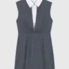 Layered-effect tailored dress