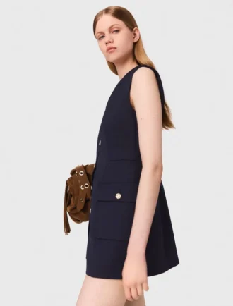 Layered-effect wool-blend jumpsuit Layered-effect wool-blend jumpsuit
