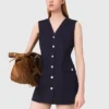 Layered-effect wool-blend jumpsuit Layered-effect wool-blend jumpsuit