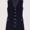 Layered-effect wool-blend jumpsuit Layered-effect wool-blend jumpsuit