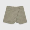 Layered linen blend shorts