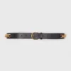 Leather belt with chain details Leather belt with chain details