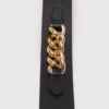 Leather belt with chain details Leather belt with chain details
