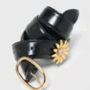 Leather belt with removable jewel Leather belt with removable jewel