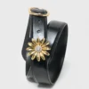 Leather belt with removable jewel Leather belt with removable jewel