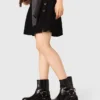 Leather biker boots