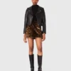 Leather biker-style jacket Leather biker-style jacket