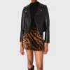 Leather biker-style jacket Leather biker-style jacket