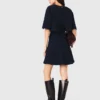 2-in-1 tweed-effect dress