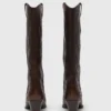 Leather cowboy boots