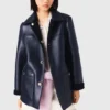 Leather & faux shearling jacket Leather & faux shearling jacket