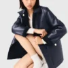 Leather & faux shearling jacket Leather & faux shearling jacket