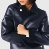 Leather & faux shearling jacket Leather & faux shearling jacket