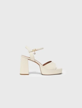Leather platform sandals
