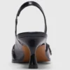 Leather pumps with eyelet strap Leather pumps with eyelet strap