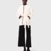 Lined coat with contrasting ribbon Lined coat with contrasting ribbon