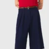 Linen-blend Bermuda shorts Linen-blend Bermuda shorts