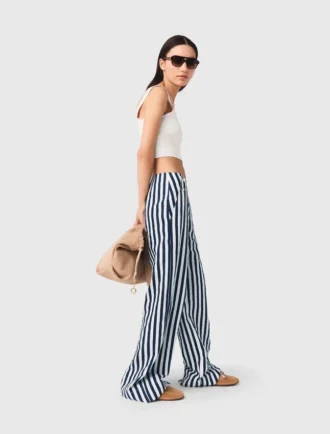 Linen blend sailor trousers