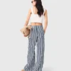 Linen blend sailor trousers