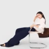 Linen-blend sailor trousers Linen-blend sailor trousers